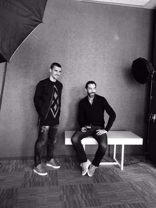 Antoine and Robert Pires for a photoshoot