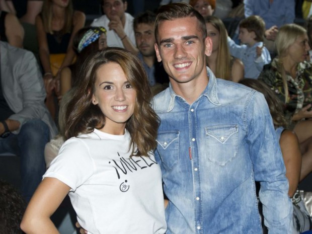 Antoine Griezmann with his partner Erika Choperena
