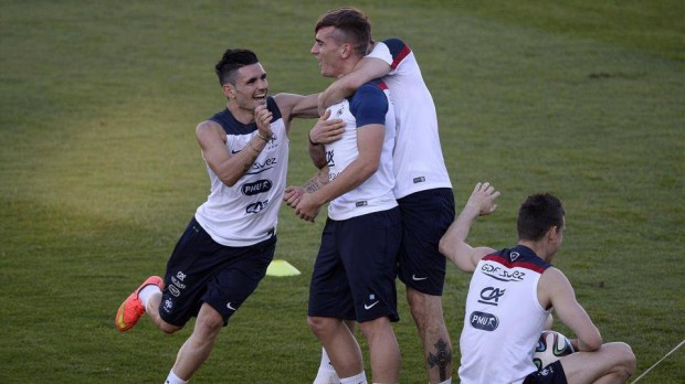 Fun time with teammates during practice session