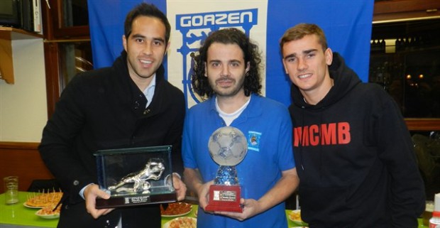 Antoine Griezmann with Claudia Bravo