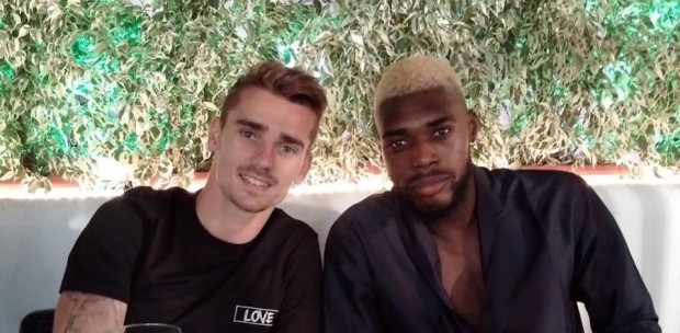 Antoine Griezmann with Jonathan Nanizayamo 