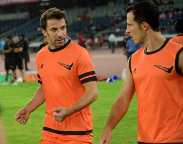 Del Piero during practice