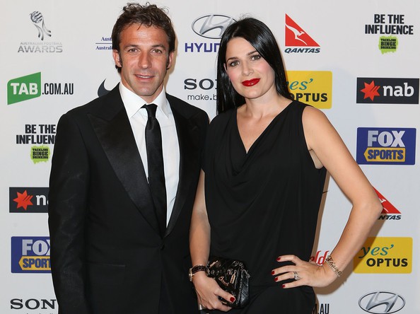 Del Piero and his wife Sonia Amoruso at an event