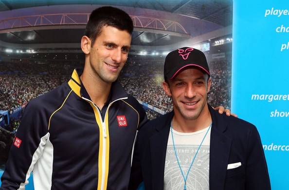 Del Piero with Novak Djokovic