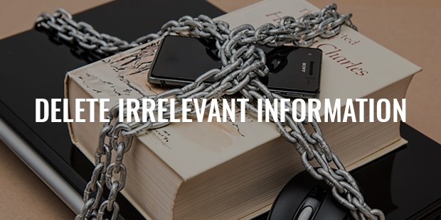 delete irrelevant information