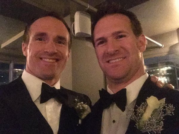 Drew Brees with his brother Reid Brees