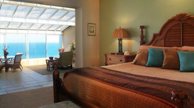 Bedroom in his Hawaii house