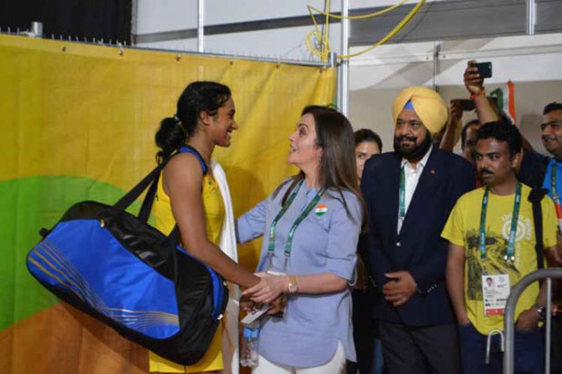 Nita Ambani appreciates Sindhu after her semifinal victory in Rio Olympics