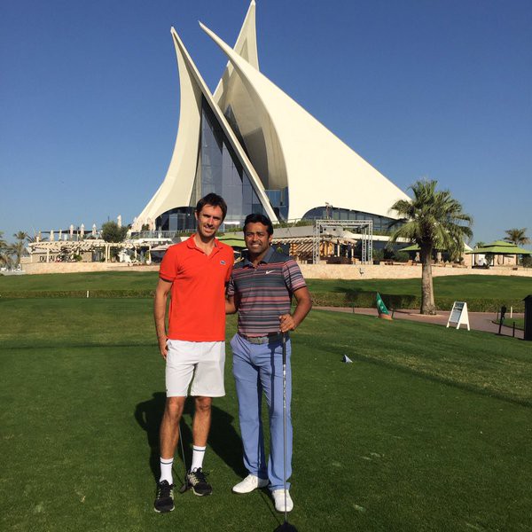 Edouard Roger Vasselin and Leander Paes had some golf