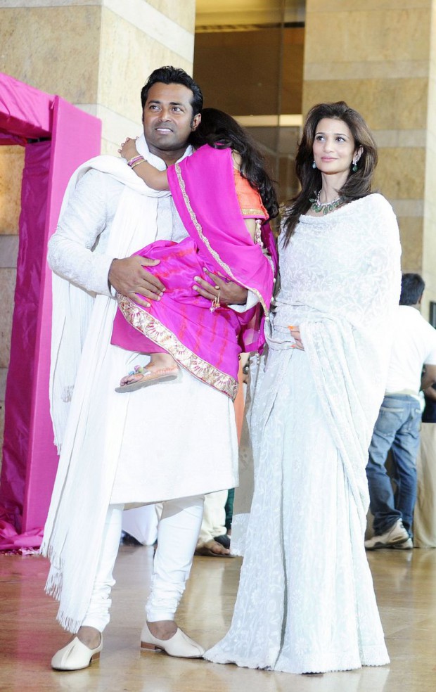 Paes and Rhea Pillai with their daughter
