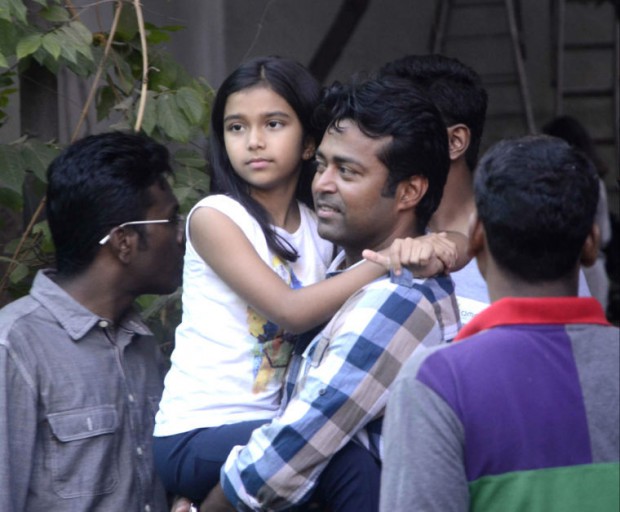 Leander Paes and his daughter Aiyana Paes