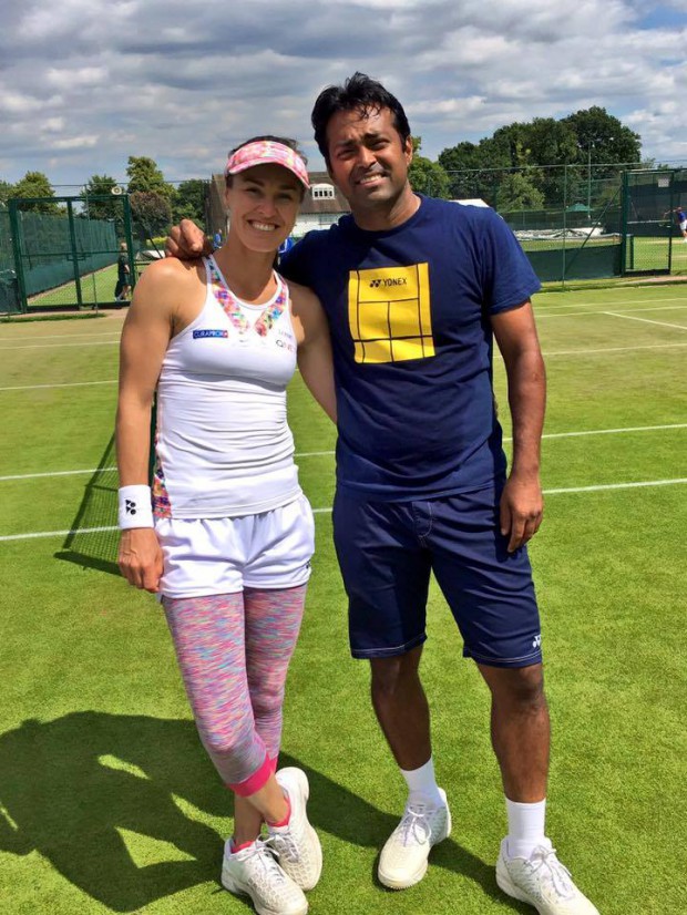 Paes and Hingis at Wimbledon