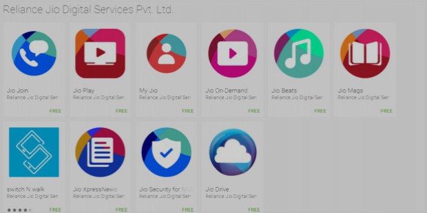 reliance jio apps