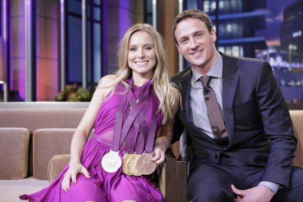 Ryan on the set of the Tonight Show with Kristen Bell