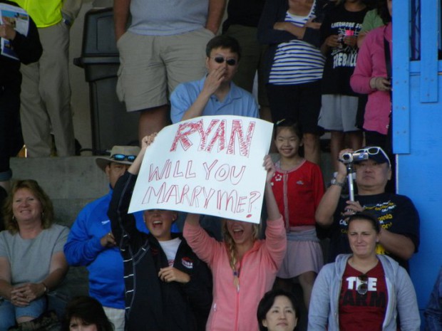 Ryan fans at Santa Clara Grand Prix