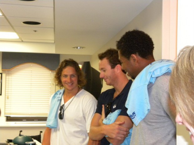 Ryan and other Olympians at Presbyterian Hemby's Children's Hospital Visit