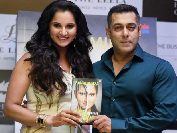 Sania Mirza with Superstar Salman Khan on event of Sania's book launch