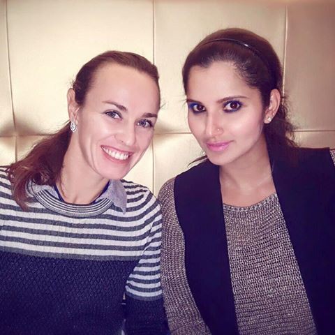 Sania Mirza with Martina Hingis