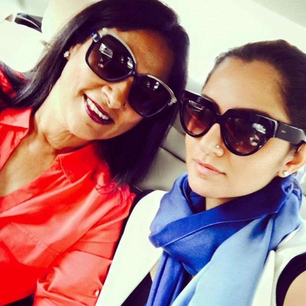 Sania Mirza with her mom Nasima Mirza
