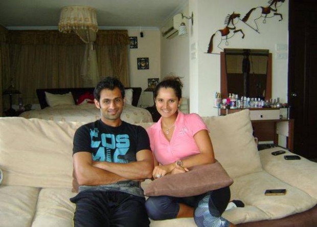 Sania and Shoaib in sania's house
