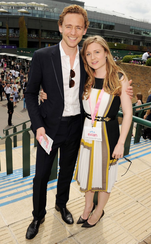 Tom Hiddleston and his sister Emma Hiddleston at Wimbledon